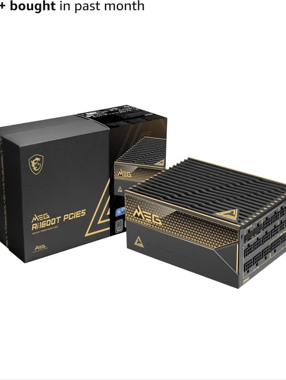 MSI MEG Ai1600T PCIE5, Fully Modular Gaming 1600W Power Supply, 80+ Titanium
